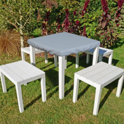 Heavy-Duty Multipurpose Square Patio Table Top Cover, Waterproof Outdoor UV-Resistant Table Cover