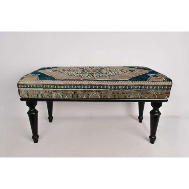 Cotton Upholstered Bench