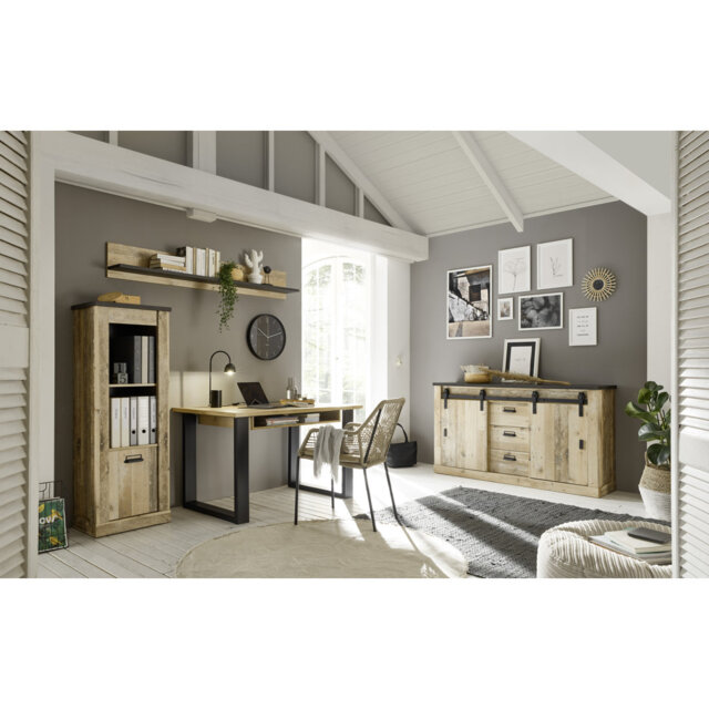 Jackeline 3 Piece Rectangular Writing Desk Office Set