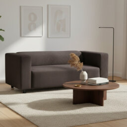 Clarkson Sofa Couch 3 Seater Beige Modern Cubist Living Room Modern Accent Lounge