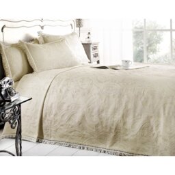Saint-Brieuc Damask Sham with Pillow Shams