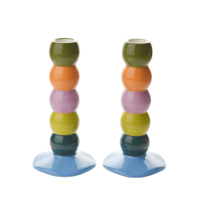 "2 Piece 16.5"" Ceramic Tabletop Candlestick Set"