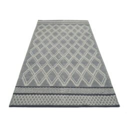 Mieve Luxury Wool Diamond Pattern Hand Woven Area Rug - Modern Geometric Design