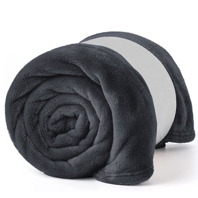 Reversible Plain Weave Fleece Throw Blanket