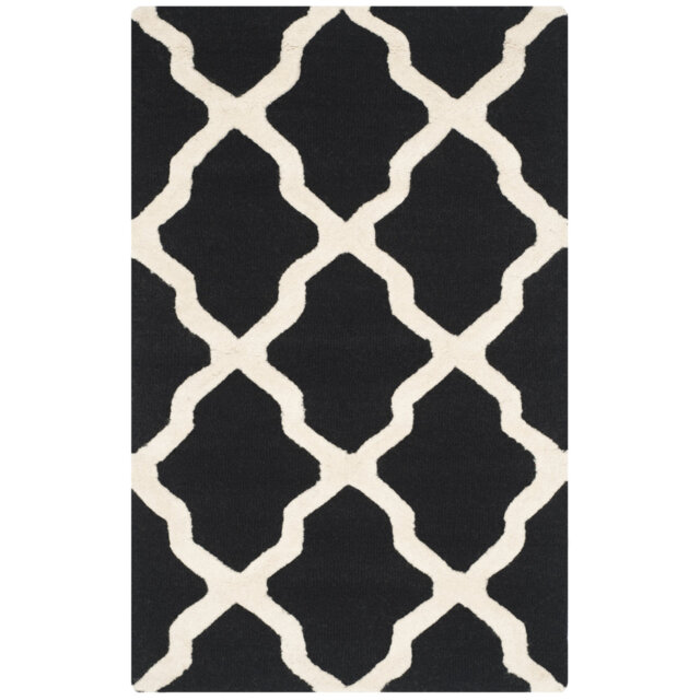 Darbonne Hand Tufted Black Rug