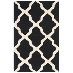 Darbonne Hand Tufted Black Rug