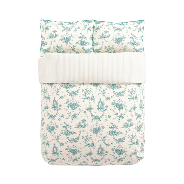 Chinese Magpie Cotton Toile Duvet Cover Set
