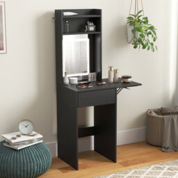 HOMCOM Small Dressing Table with Mirror LED Lights