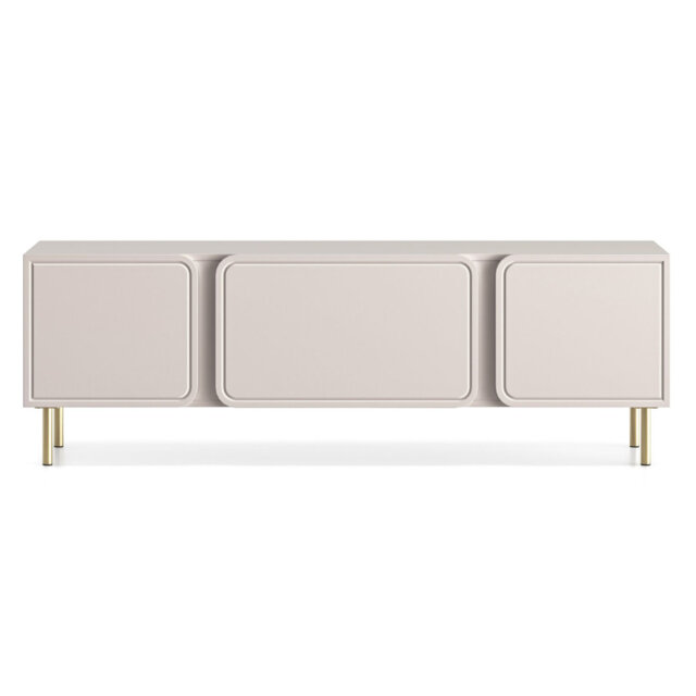 Loppa Two-Door TV Cabinet with Flap 160 cm Cashmere