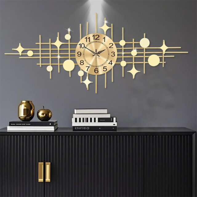 Wall Clock,Large Wall Clocks For Living Room,Silent Non Ticking,Battery Operated Oversized Round Modern Wall Clock For Bedroom,Farmhouse,Office Wall D
