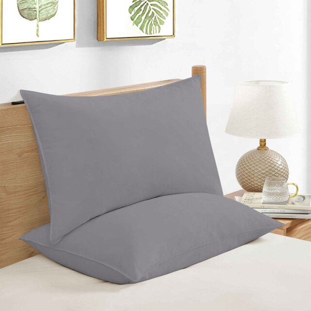 Brushed Microfiber Plain 100% Polyester Standard Size Pillowcase/Cover