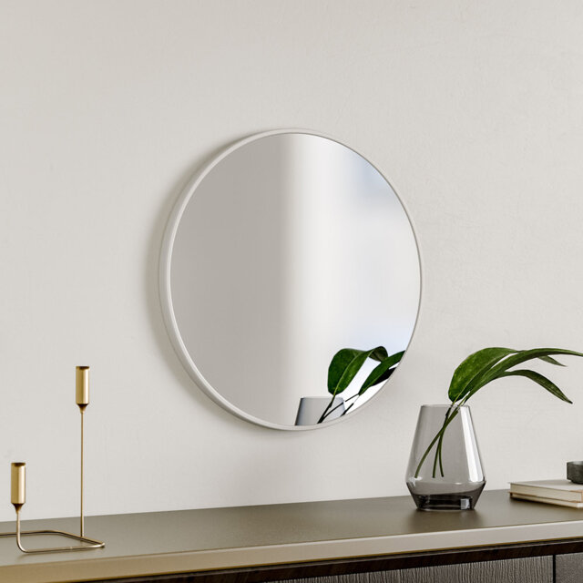Baum Nordic Round Bathroom Framed Mirror Wall Hanging