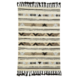 Lykins Jango Hand Braided Wool And Cotton Cream/Black Rug