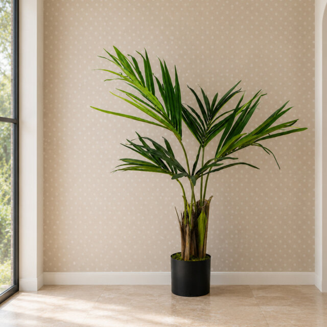 Faux Palm Plant in Pot Liner