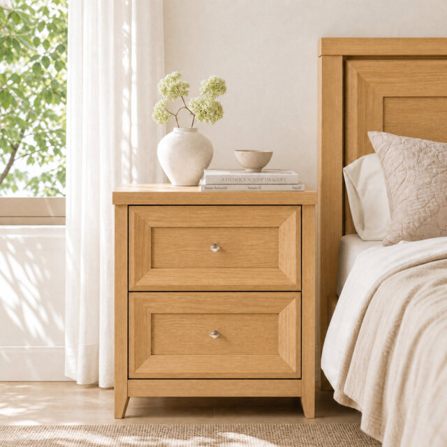 Acero 58cm W Bedside Table