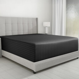 Microfiber Striped Fitted Sheet
