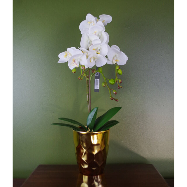 Plastic, Silk Artificial Arrangement in Pot