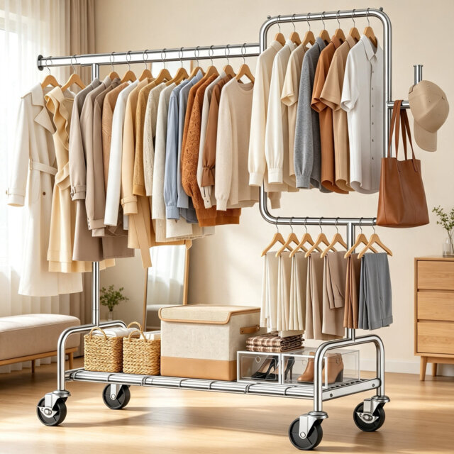 158cm Adjustable Portable Wardrobe