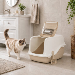 Hooded Cat Litter Tray - Charcoal Filter and Scoop