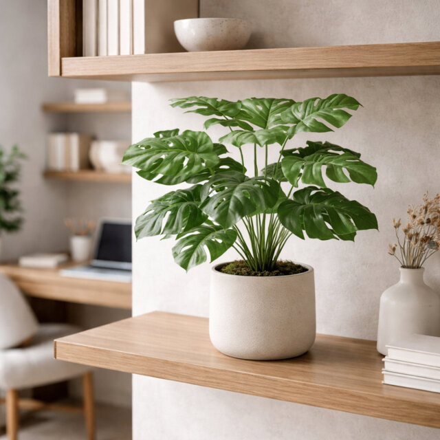 Artificial Cheese Plant Indoor Monstera 60cm 2ft Faux House Plants