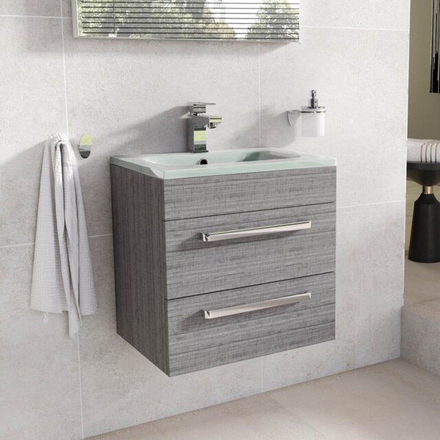 Whitfield 515mm Single Bathroom Vanity with Integrated Glass Basin