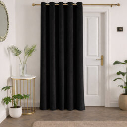 Aspire Homeware 100% Velvet Eyelet Room Darkening Curtain Single Panel for Luxury Window Decor