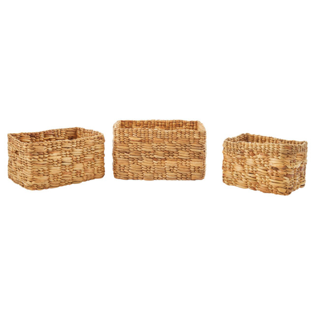 Lidi Set of 3 Natural Water Hyacinth Storage Baskets