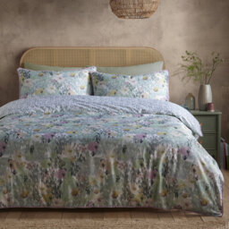 Abstract Floral Cotton Floral Duvet Cover Set