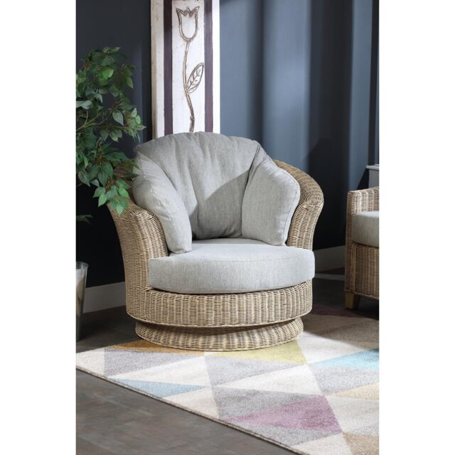 June Upholstered Swivel Armchair