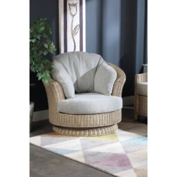 June Upholstered Swivel Armchair
