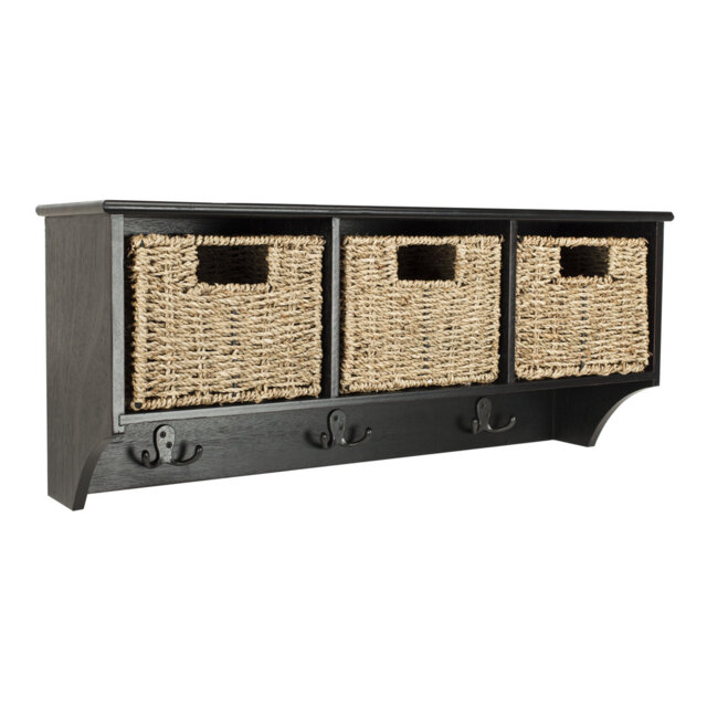 Solid + Manufactured Wood Wall Organizer