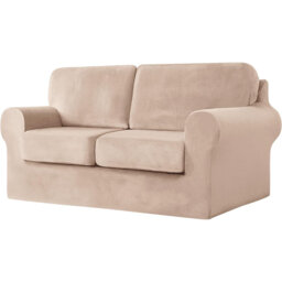 Sofa Cover With Separate Seat Cushions And Backrests Stretch Velvet Sofa Slipcover Couch Covers Furniture Protector Split Combined (Large 2 Seat Set 5