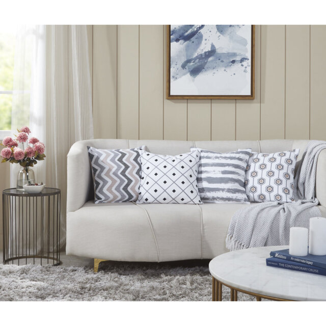Patinkin Tessellated 4 Piece Cotton Cushion Cover Set