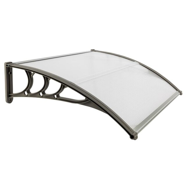 Happy Girl 100cm W x 80cm D Plastic Grey Cover Retractable Door / Window Awning