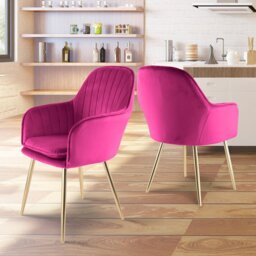 Taraji 46cm H Velvet Upholstered Metal Armchair
