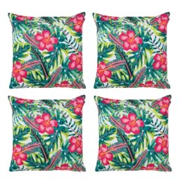 Indoor / Outdoor Floral Multi Square Cushion