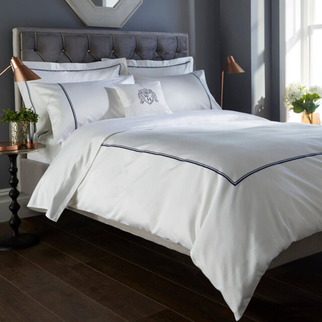 800 Thread Count Double Cord Embroidered Sateen Duvet Cover