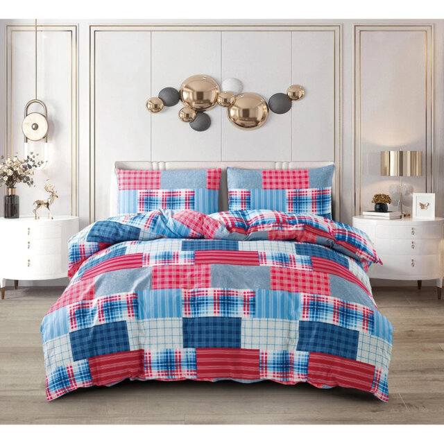 Cotton Patchwork Duvet Cover Set with Pillowcases Included