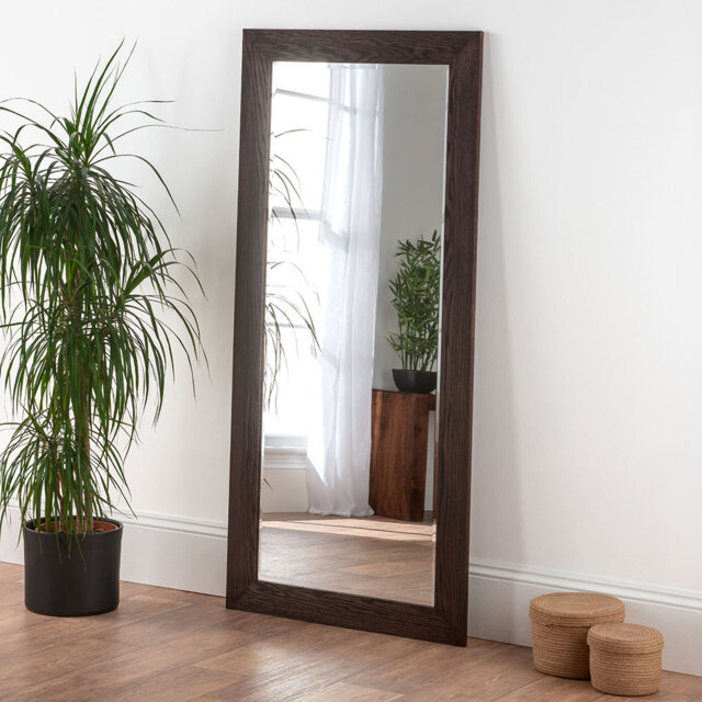 Kymon Solid Wood Rectangle Wall Mirror