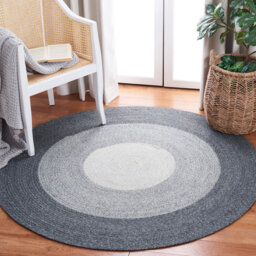 Round Amabil Solid Colour Hand Woven Indoor / Outdoor Area Rug