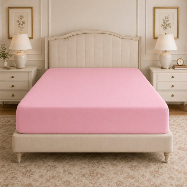 200 TC 50/50 Percale Polycotton Percale Fitted Sheet