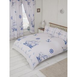 NAUTICAL Hingham Pencil Pleat Semi Sheer Curtain
