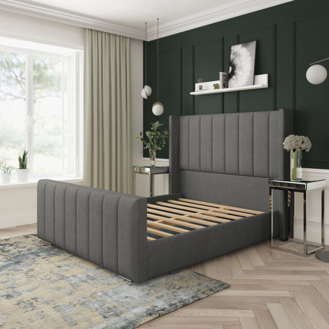 Aspen Wool Upholstered Bed Frame