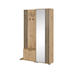 Hall Tree 131cm Wide with Bench and Shoe Storage