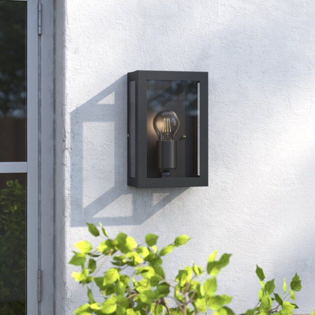 Ophelia Silver/Silver 26cm H Outdoor Wall Lantern