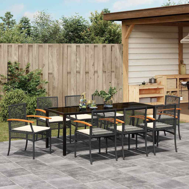 Garden Dining Set Poly Rattan Outdoor Dining Furniture Garden Party Set