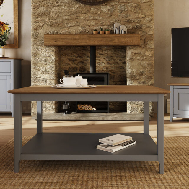 Daris Coffee Table With Storage Shelf.