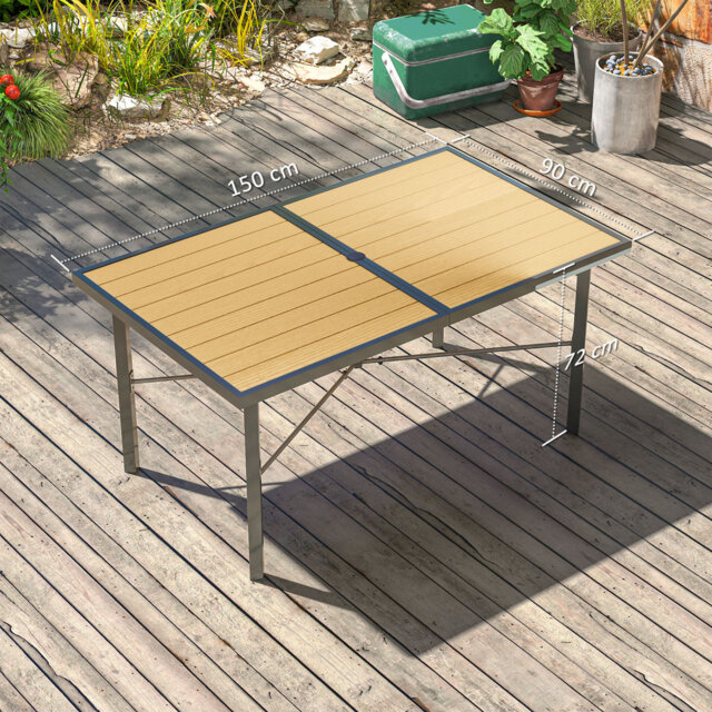 Rectangular Metal Outdoor Dining Table , 150.00cm cm W 90.00cm cm D
