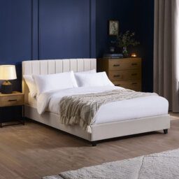 Osias Linen Upholstered Bed Frame