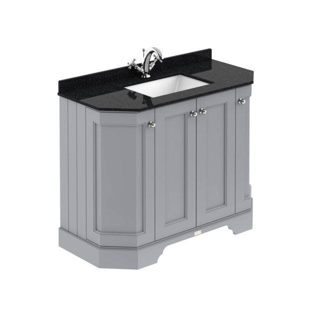 Bayswater 1000mm Hunter Green 4 Door Angled Floor Standing Vanity Unit